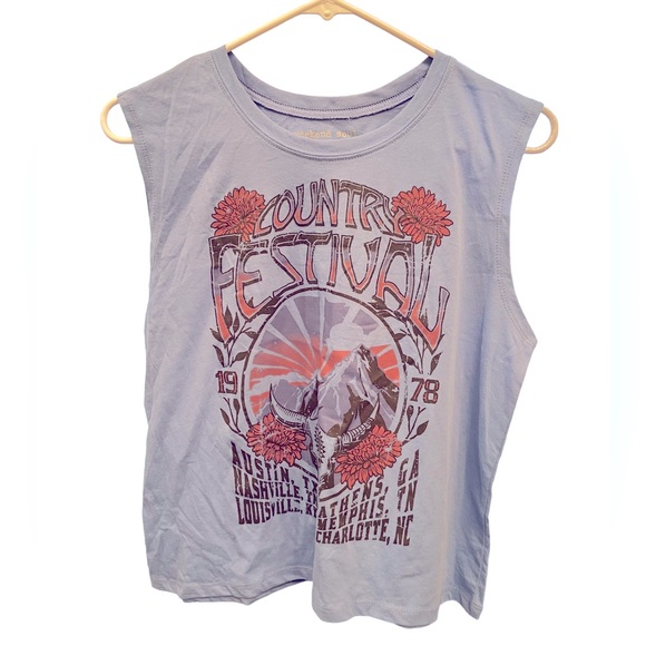 weekend soul Tops - Nice Blue Country Music Festival “1978” Muscle Shirt Tank Top NWT Women’s M Mint